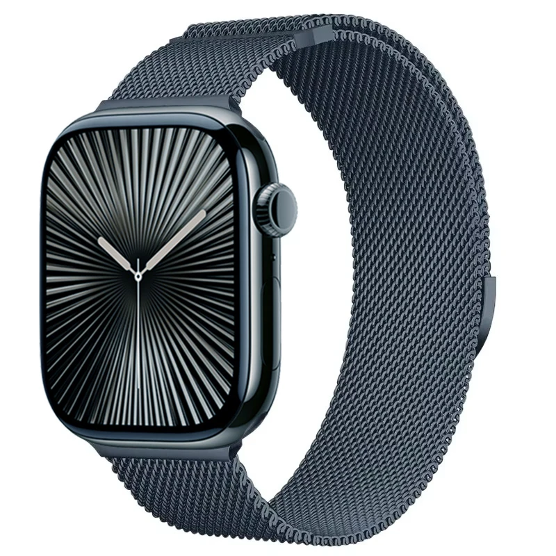 Pure Titanium Metal Milanese Strap for Apple Watch Band Ultra3/2 49mm 11 10 9 8 7 Magnetic Bracelet iWatch 6 5 4 SE2 46mm 45mm 41mm 44mm 40mm