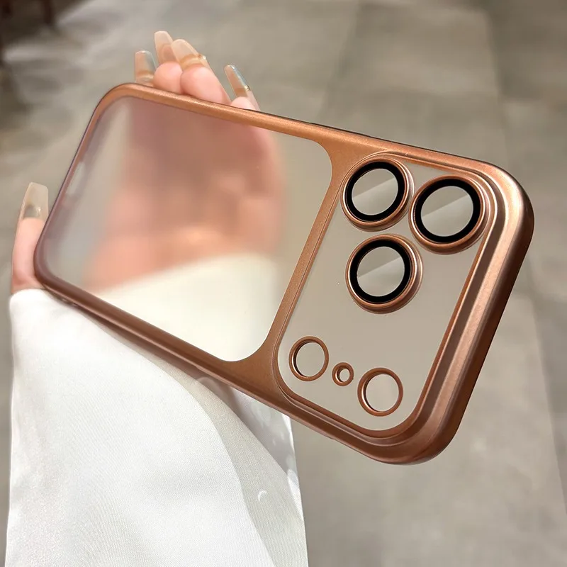 Latest Orange Ultra Thin Frosted Phone Case for iPhone 17 Pro Max 17Pro 17 With Lens Film Protection Shockproof Hard PC Cover