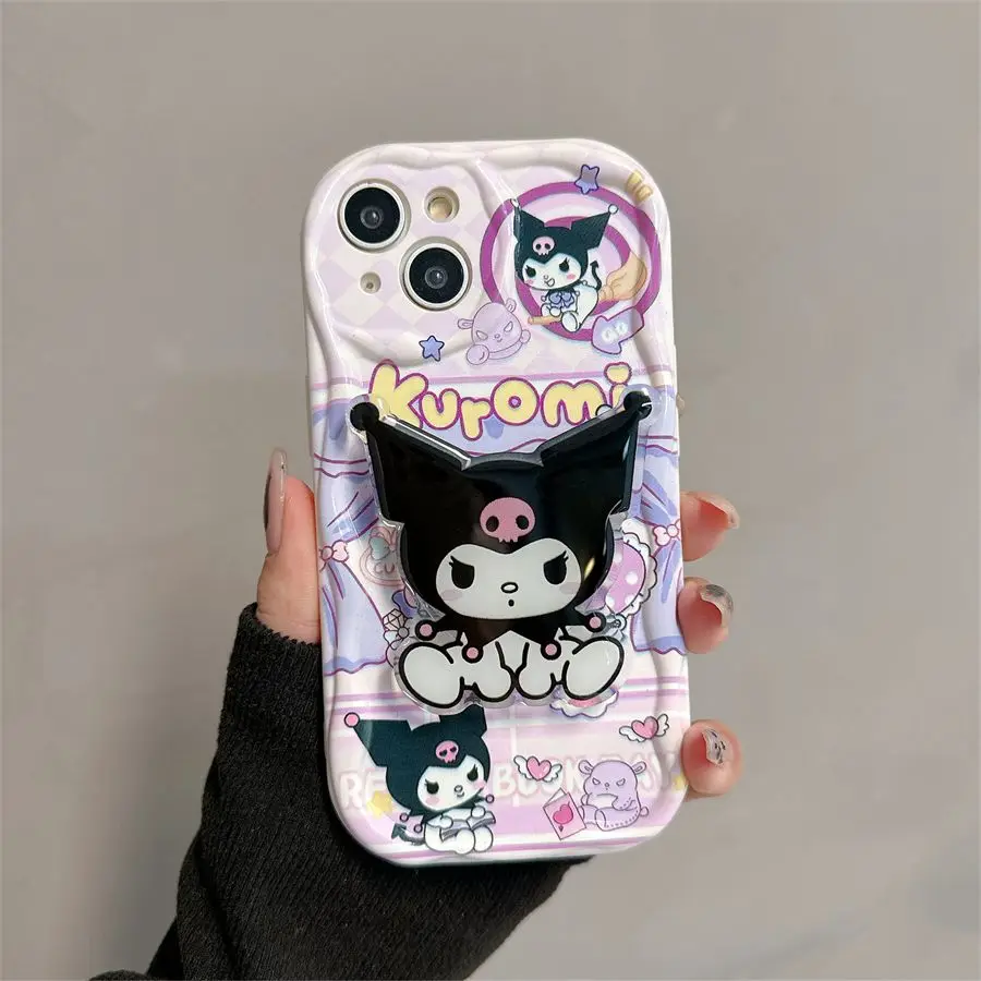 Sdfab8ce76aab4fc1af3f549f066e22d6H.webp Cute Kitty Cat Grip Tok Holder Wave Soft Phone Case For IPhone 16 15 17 Pro Max 14 11 12 Pro 17 Air 13 Mini 16E