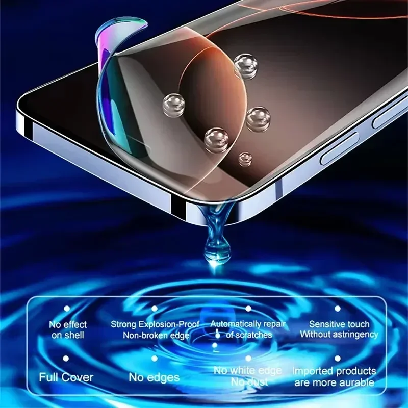 Se13686f4437e44b4a40239fe76fccf387.webp 5Pcs Hydrogel Film for IPhone 16 14 13 12 11 15 Pro Max Mini 7 8 14 15 16 Plus Screen Protector for IPhone X 17 XS MAX Not Glass