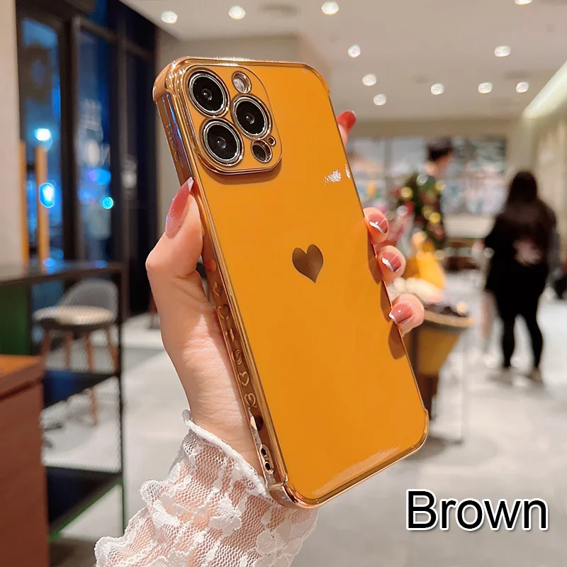 Se1919d67b7144d8b8c1ab27354787c01e.webp Electroplating Side Love Heart Phone Case For IPhone 17 16 15 14 13 12 11 Pro Max XR 8 Plus SE2/SE3 Shockproof Back Cover