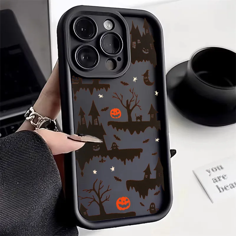 Se20cdc5ef587482ba539268f93597febM.webp Halloween Castle Moon Soft Silicone Case For iPhone 17 Pro 14 15 Plus 11 12 13 16 Pro Max Coque 16E 17AIR Shockproof Phone Cover