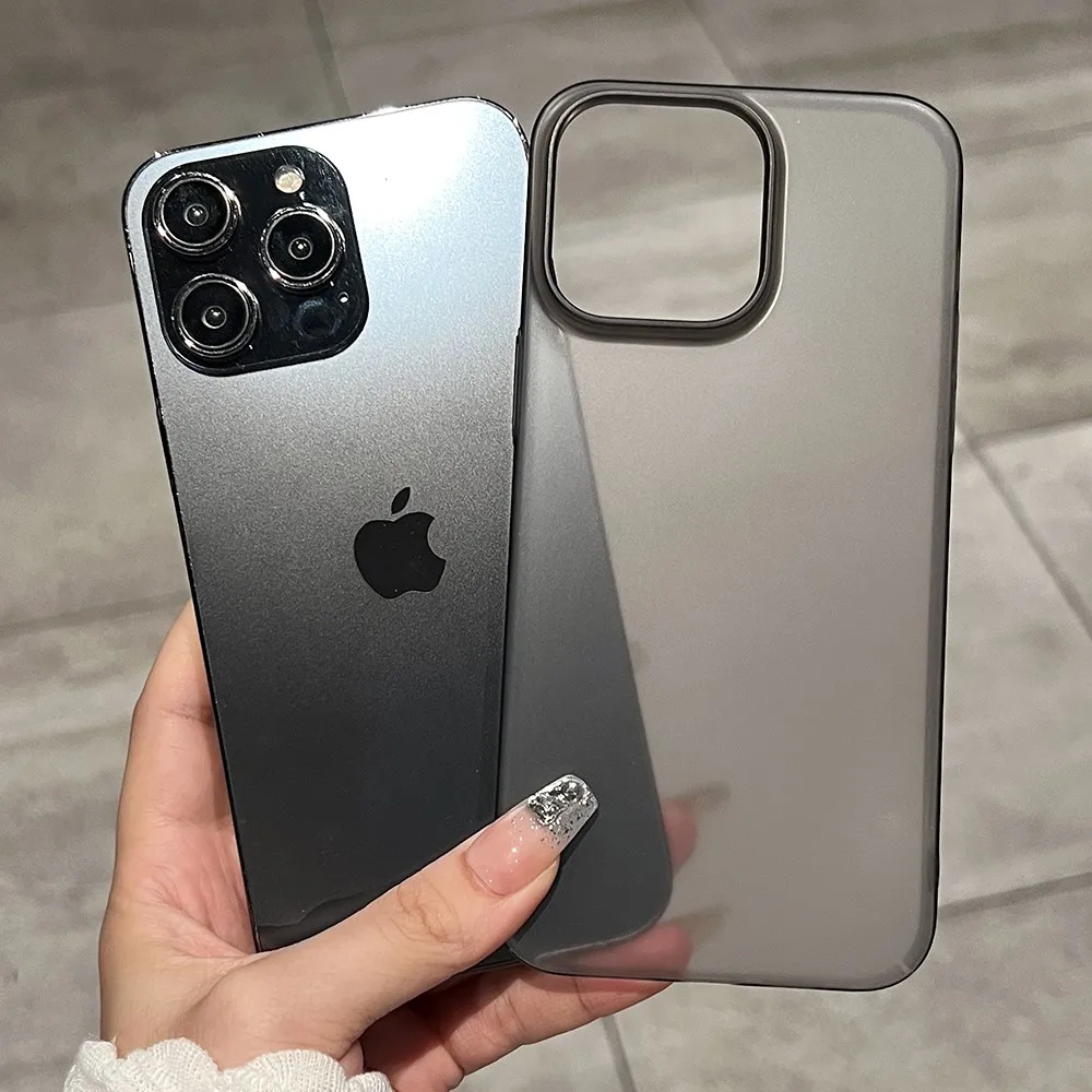 Se2ac5735e7534cb2b39188845a0bcc8fu.webp Ultra Thin Matte Translucent Phone Case For Apple iPhone 17 16 15 14 Plus 13 12 Pro Max Hard Plastic PC Clear Silky Skin Cover
