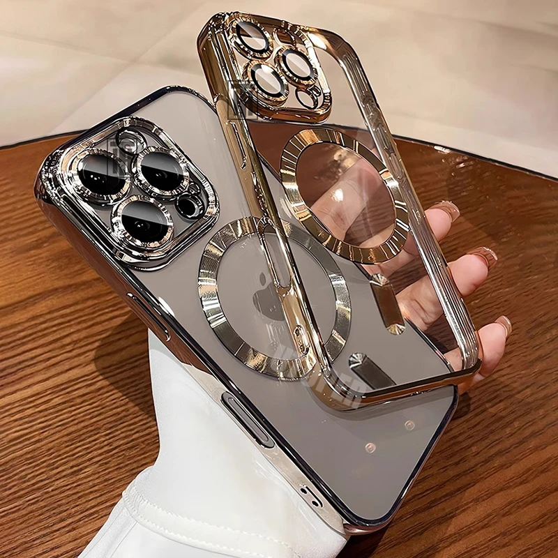 Se2af287d37924b629bfa25c73bee978a9-3.webp Official Desert Gold Phone Case For iPhone 17 Air 16 15 14 13 12 11 Pro Max Plus Clear Magsafe Magnetic Lens Protect Soft Cover
