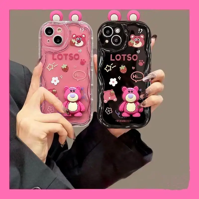 3D Cartoon Rabbit Case For iPhone 16 15 14 Plus 13 12 Mini 11 Pro XR XS Max