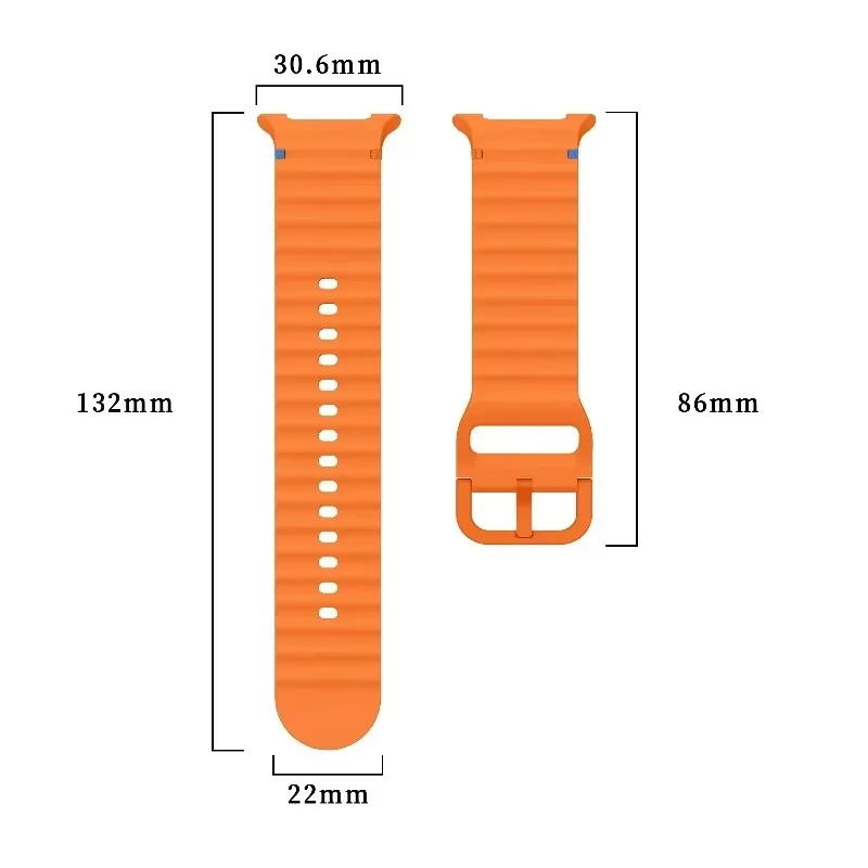 Original Silicone Strap For Samsung Galaxy Watch 8 Classic 46mm Sports Breathable Bracelet Wristband For Galaxy Watch 8 44/40mm
