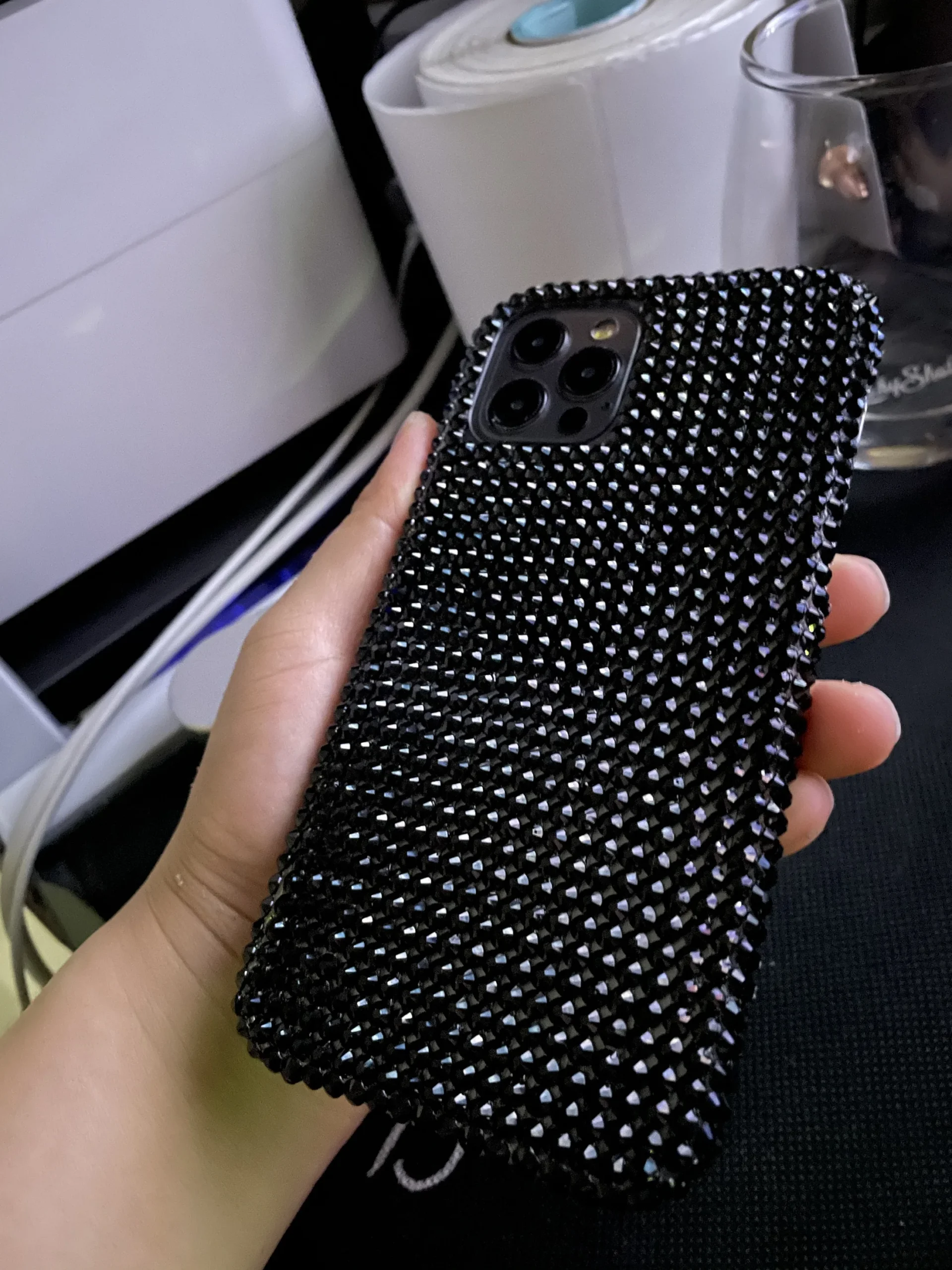 Se4cc1f6c0d5a4325a2d6dc9166976b3a5-2.webp Luxury fashion Bling Rhinestone Gem diamond Soft phone case for apple iPhone 17 Air 16 15 14 13 12 XR 11 Pro Max Glitter cover