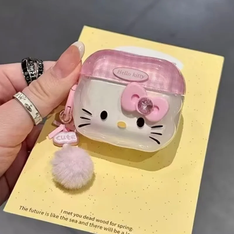 Cartoon Cat Protective Case for AirPods 1 2 3 4 Bluetooth Earphone Case, Suitable for AirPods Pro 2 Case with Keychain