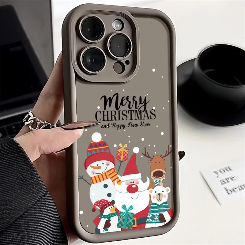 Se69dfc66cad340cfa8670b35019fba3ap.webp Christmas Pattern TPU Case For iPhone 17 Air 16e 16 Pro Max 15 14 Plus 13 12 11 17 Pro Max Shockproof Soft Silicone Phone Cover