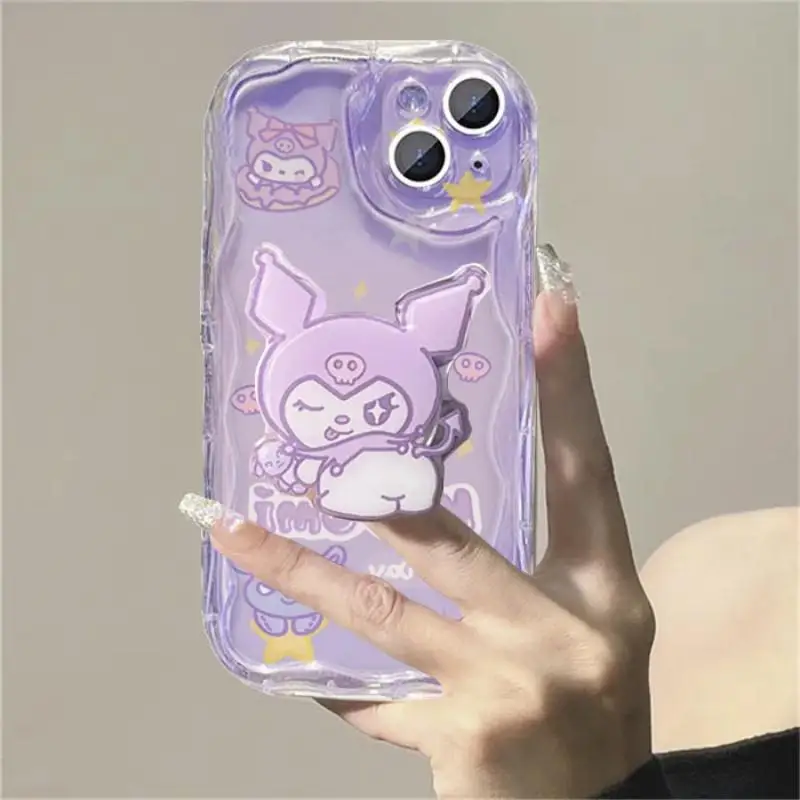 Sea5ec95681614b4caa6b4c80dce40a08t.webp Cute Kitty Cat Grip Tok Holder Wave Soft Phone Case For IPhone 16 15 17 Pro Max 14 11 12 Pro 17 Air 13 Mini 16E