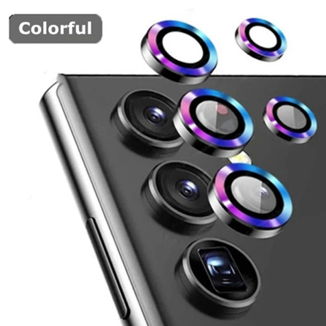 For Samsung S25 S24 S23 Ultra Camera Lens Protector Aluminum Alloy Metal Tempered Glass Camera Film For Galaxy S22U Accessories