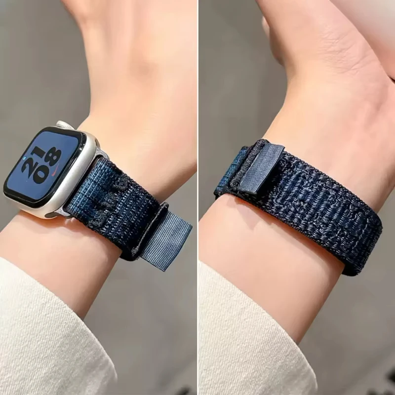 Nylon Sport Strap for Apple Watch Band 49mm for Loop Bracelet iWatch S10 9 8 7 6 5 4 3 se2 Ultra 2 46mm 45mm 44mm 41mm 42mm