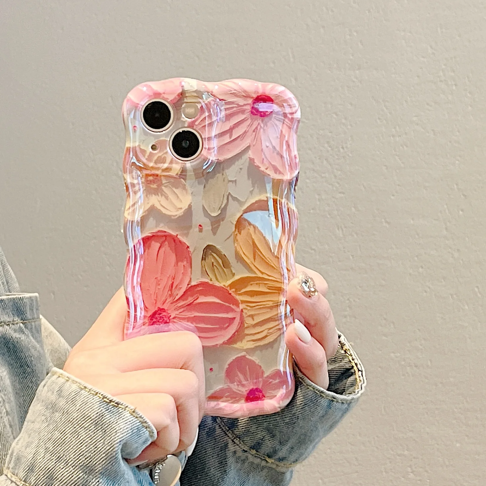 Seb928a33aab44059a6af430f2ba9f9c90.webp Luxury Fashion Flowers Laser Glitter Phone Case For iPhone 17 Air 16 Pro Max 15 14 13 12 11 Plus Soft Shockproof Bumper Cover