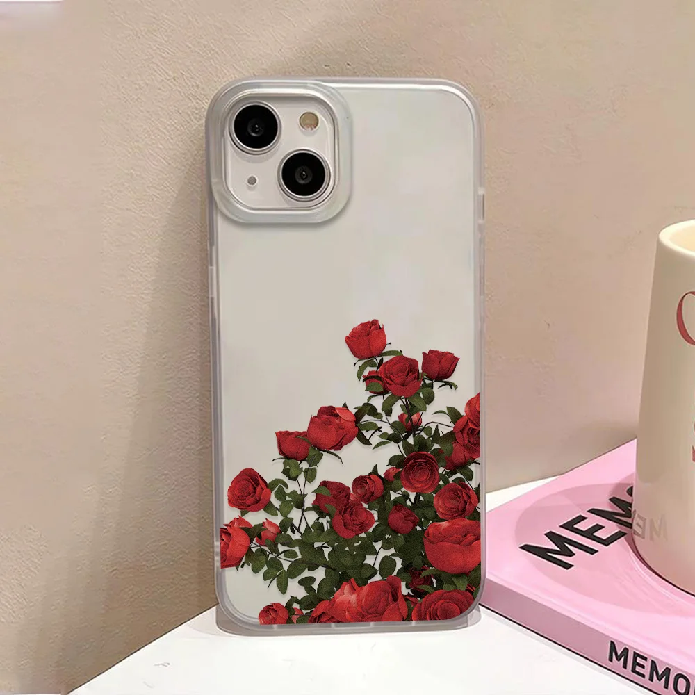 Sebed5ea4d2b845b2bb02d1f3fc381a5eQ.webp Flower Clear Phone Case For iPhone 16 Pro Case iPhone 13 15 17 11 12 14 Pro Max Plus 12 13 Mini Shockproof Silicone Soft Cover