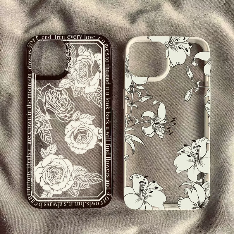 Vintage Floral Butterfly Clear Phone Case For iPhone 17 Air 16 15 14 13 12 11 Pro Max 17 15 16 Pro 16 Plus 16E Shockproof Cover