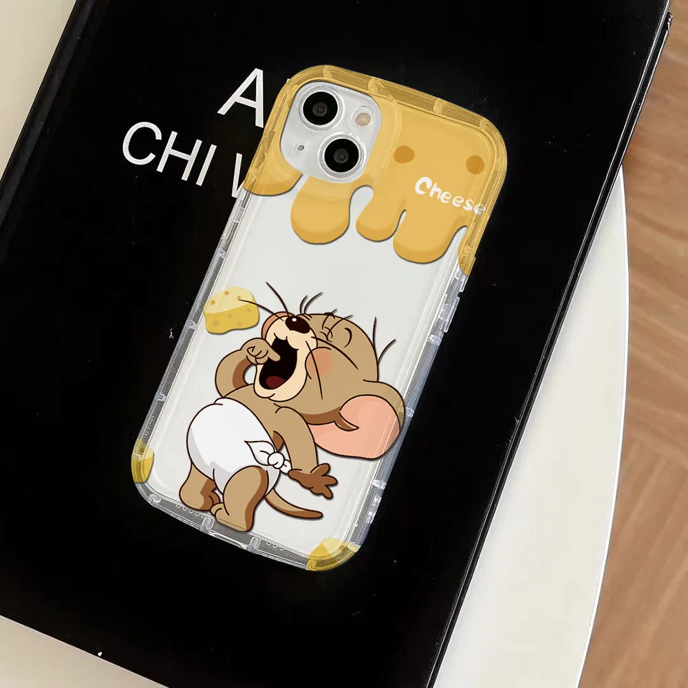 Sed6aaee483e84dfc9b9b2b32cd85ec74v.webp Lovely Cartoon Clear Case for TomS JerryS IPhone 16 15 14 13 12 11 Pro Max 14 15 7 8 Plus X XR XS Max SE2020 Airbag Shockproof