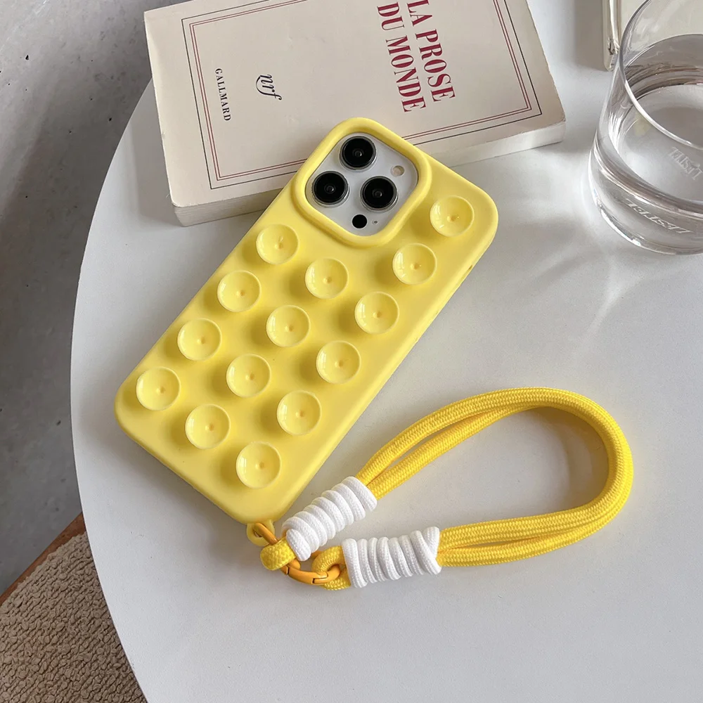 Sed6e3a49e27c4fb4aa7f796f6a7bfa33B.webp 3D Suction Cup Silicone Phone Case For iPhone 16 Pro Case iPhone 13 15 17 11 12 14 Pro Max Anti Slip Wall Stand Back Cover Coque