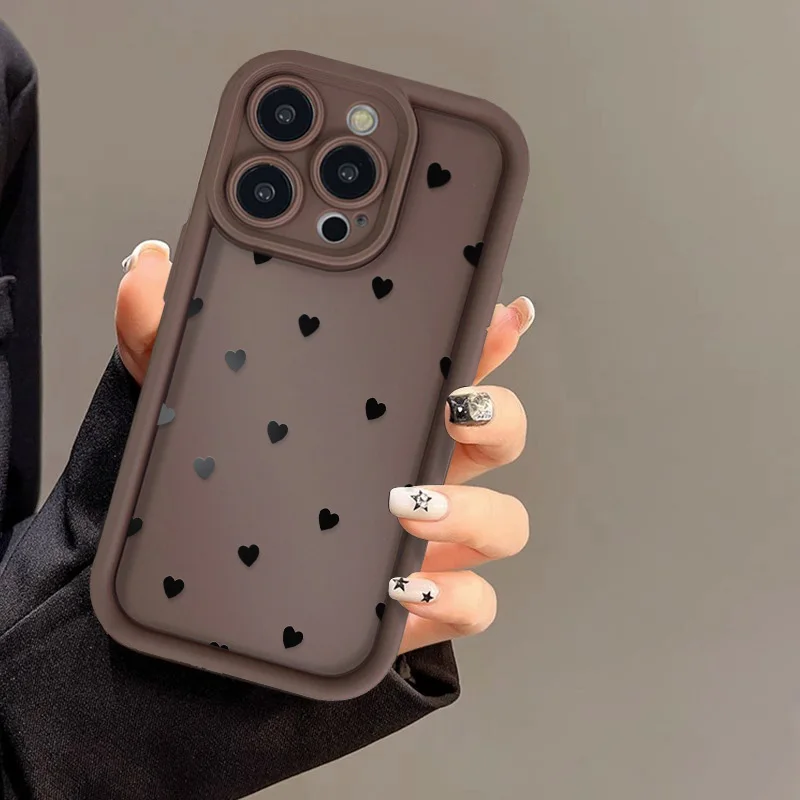 Sedb63accae894190b0ff73e578c06eb5L.webp Simple Love Heart Case For iPhone 14 Pro Cases iPhone 17 16 15 11 12 13 Pro Max 14 15 Plus 17 7 8 X XR XS Max Soft Siicone Cover