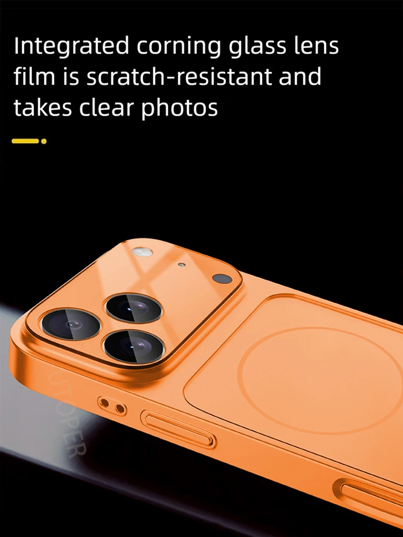 Sedfeb48bc5df4bd9bd0f11d47c96c7d1E.webp Luxury Large Frame Glass Lens Protect New Phone Case for iPhone 17 Air 16 15 14 13 Pro Max 17 Pro Magsafe Magnetic PC Hard Cover