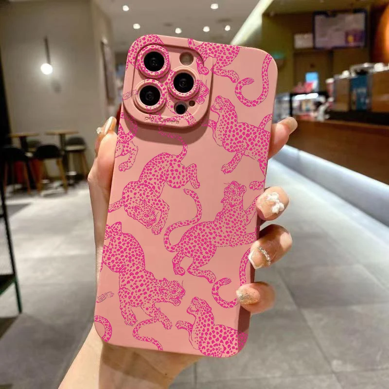 Sefbbdb3f309a4e508ed706ab74e8c6a5w-4.webp Pink Leopard Print Pattern Phone Case For iPhone 17 16 15 Pro Max 14 13 12 11 XS XR 7 8 Plus 16E Shockproof Soft Silicone Cover