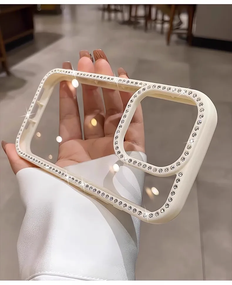 Sf01bb45371434ab2b344b39a9714ec94q.webp Luxury Diamond Glitter Transparent Phone Case For iPhone 17 Air 12 13 14 15 16 Pro Max Plus Shockproof Clear Soft Bumper Cover