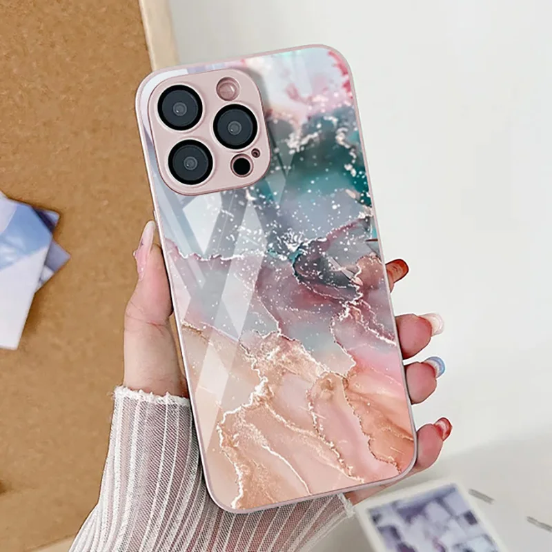 Sf0c8f2c3c9c54c8db4287a571515ea8dk.webp Marble Pattern Phone Case For iPhone 16 Pro Max Case iPhone 15 13 11 12 17 14 Pro Max 16e XR XS 7 8 Plus SE Tempered Glass Cover