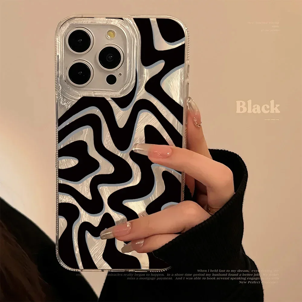 Sf0ef9dac3c434150b714349260e480092.webp Luxury Laser Wave Pattern Phone Case For iPhone 17 16 Pro Case iPhone 15 14 13 12 11 Pro Max Mini 17Air 7 8 16 Plus SE2 Cover