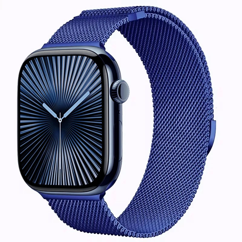 Pure Titanium Metal Milanese Strap for Apple Watch Band Ultra3/2 49mm 11 10 9 8 7 Magnetic Bracelet iWatch 6 5 4 SE2 46mm 45mm 41mm 44mm 40mm