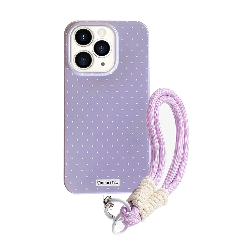 Sf1cf6830dff14a5c8eb368d1d2fa701an-1.webp INS Polka Dot Small Fresh Mobile Phone Case for iPhone 17 16 15 14 13 12 Pro Max 11 Ultra Slim Shockproof Cover for iPhone 17Pro