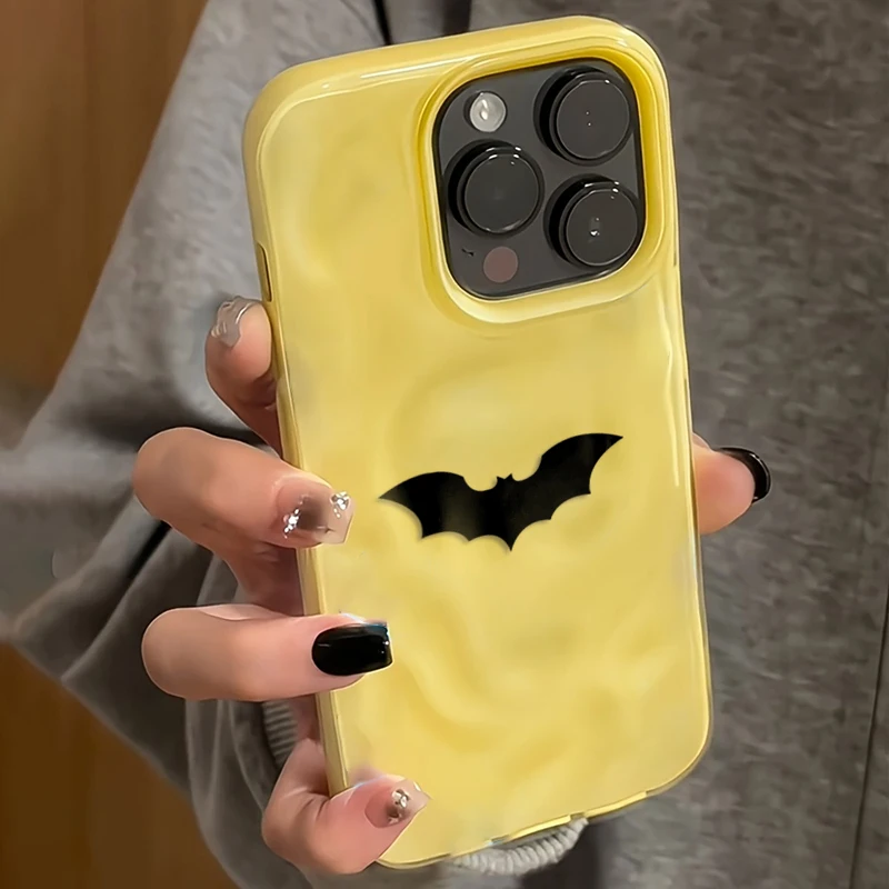 Sf397101ab8104d6096225a81421dbca7K.webp Minimalist Black Bat Wave Texture Phone Case For iPhone 17 Air 11 12 13 14 15 16 Pro Max Plus Soft TPU Back Cover Halloween Gift