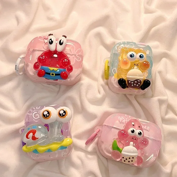 Cute Earphone Case for AirPods 1 2 3 Pro 2 Case Fresh Candy Color Earphones Case Air Pods Protective Cover With Hook