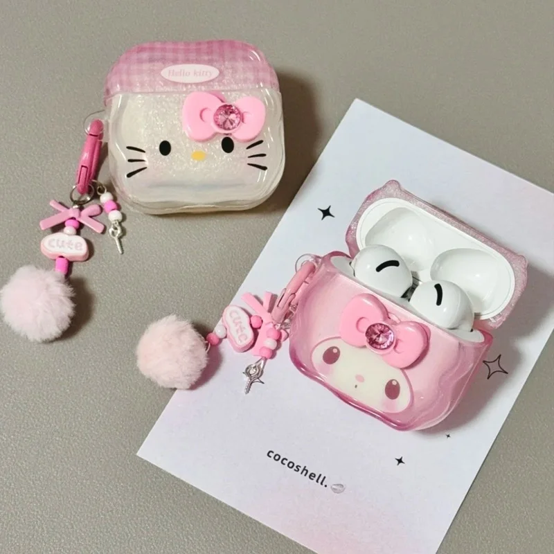 Cartoon Cat Protective Case for AirPods 1 2 3 4 Bluetooth Earphone Case, Suitable for AirPods Pro 2 Case with Keychain