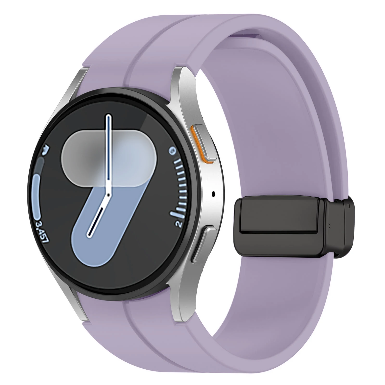 Sf881bee4a0c44acc9ad54a24330ee8b7m.webp Original Silicone Band For Samsung Galaxy Watch 7 6 5 4 FE 44mm 40mm/5 pro 45mm Magnetic Bracelet watch6 Classic 43mm 47mm strap