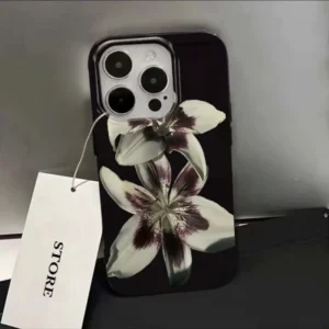 Sf94ffa91e17e4ba294bcfd1fa0549fa7o.webp Lily Orchid Flower Print Soft Phone Case For iPhone 16 17 15 14 13 12 11 Pro Max XS X 7 8 16e 16 Plus SE 2022 Shockproof Cover