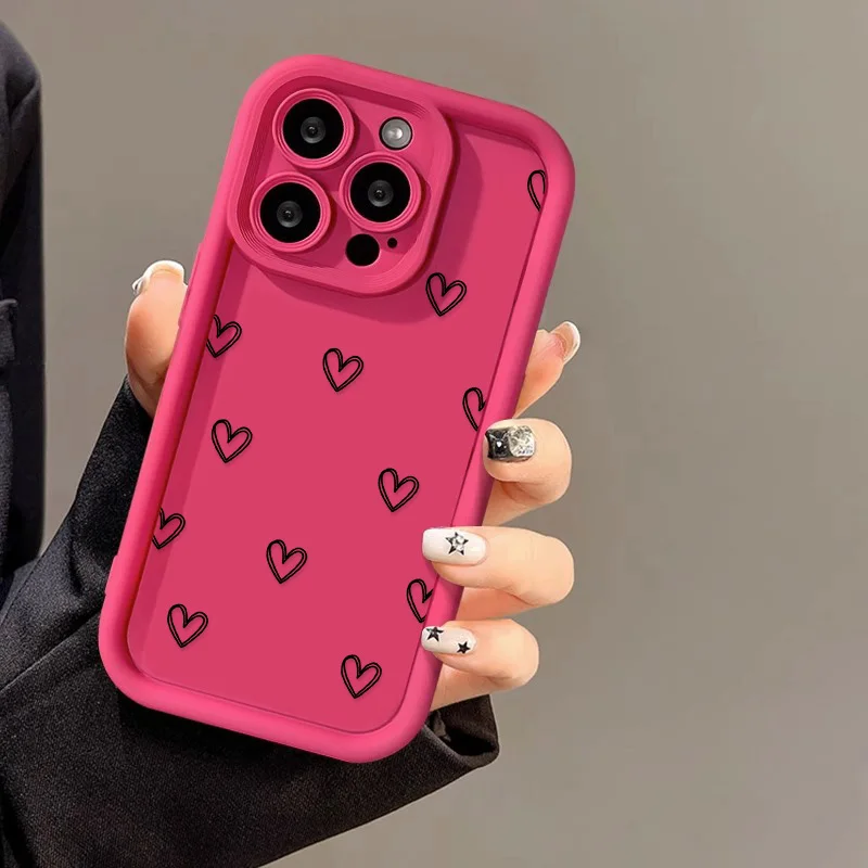 Sf98709f9cef541678c1465de7b911657q.webp Simple Love Heart Case For iPhone 14 Pro Cases iPhone 17 16 15 11 12 13 Pro Max 14 15 Plus 17 7 8 X XR XS Max Soft Siicone Cover