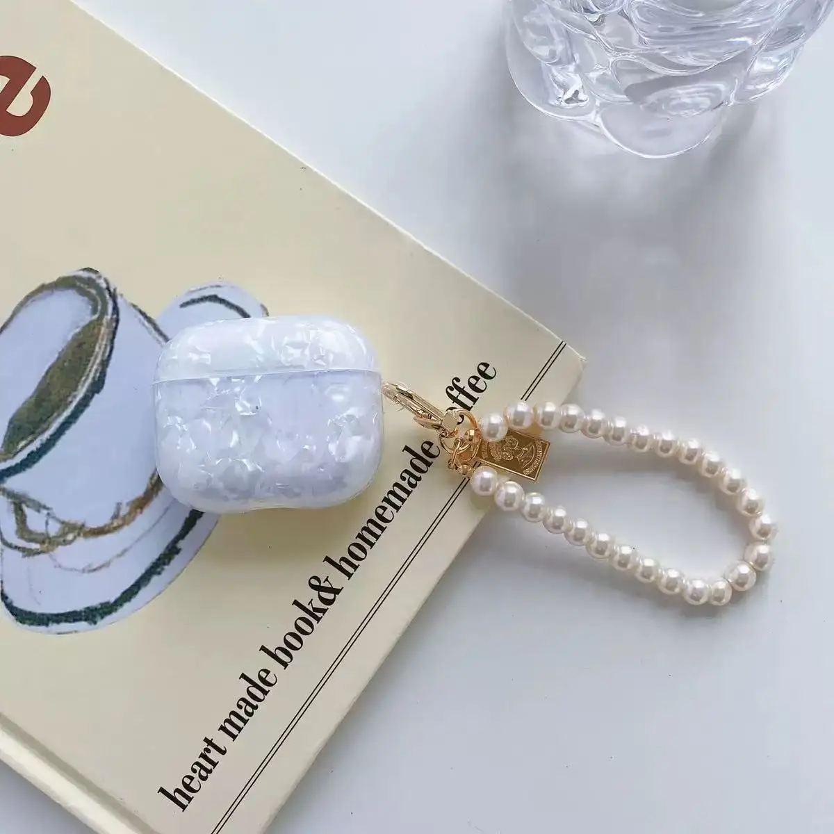 Pearl Earphone Cases For Airpods 4 Leopard Pendant Headphone Protective Cover For Apple Airpod 3 Pro 2 1 Generation Case