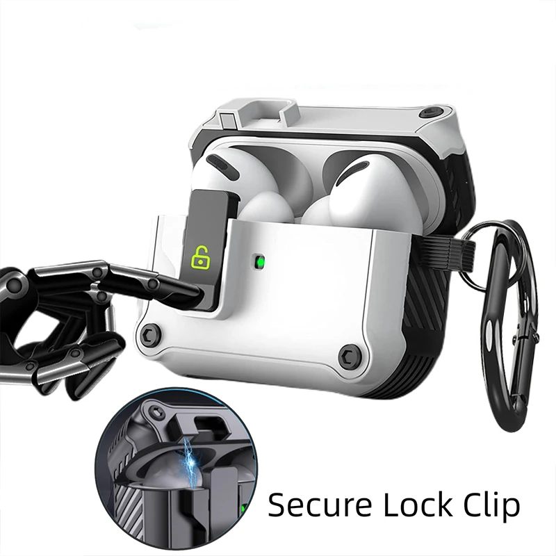 Security Lock Cover for AirPods Pro 3 2025 Case for AirPods Pro2 Pro 2nd 2023 Cases Shockproof Cover For Airpods 4 4th 3 Fundas