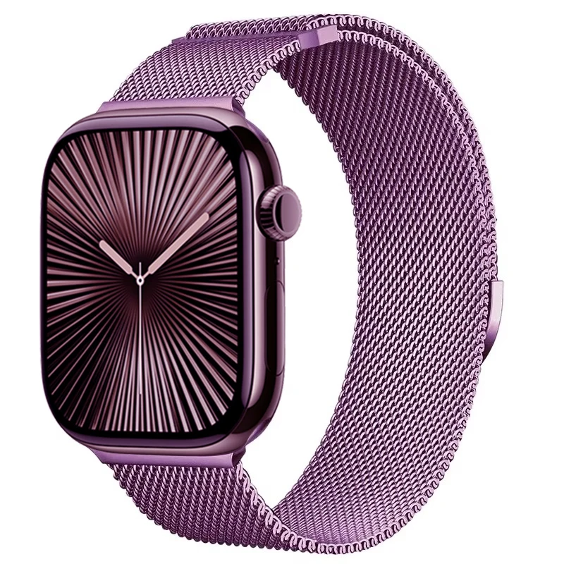 Pure Titanium Metal Milanese Strap for Apple Watch Band Ultra3/2 49mm 11 10 9 8 7 Magnetic Bracelet iWatch 6 5 4 SE2 46mm 45mm 41mm 44mm 40mm