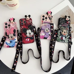 Sfdbf78176d17468f90794898e984818ef.webp Cartoon Playful Mini Case With Holder Rope For iPhone 16 15 14 13 12 11 XR Xs 8 7 6 Pro Max Plus