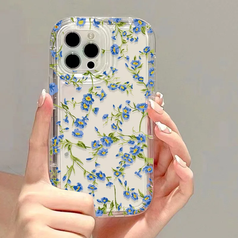 Sfe09ec8d9d1f47c58a4da4f6b5ed3d7ax.webp Flower Phone Case For iPhone 17 16 Pro Max Case iPhone 15 13 11 14 12 Pro Max 16E 8 7 Plus XR XS SE Transparent Shockproof Cover