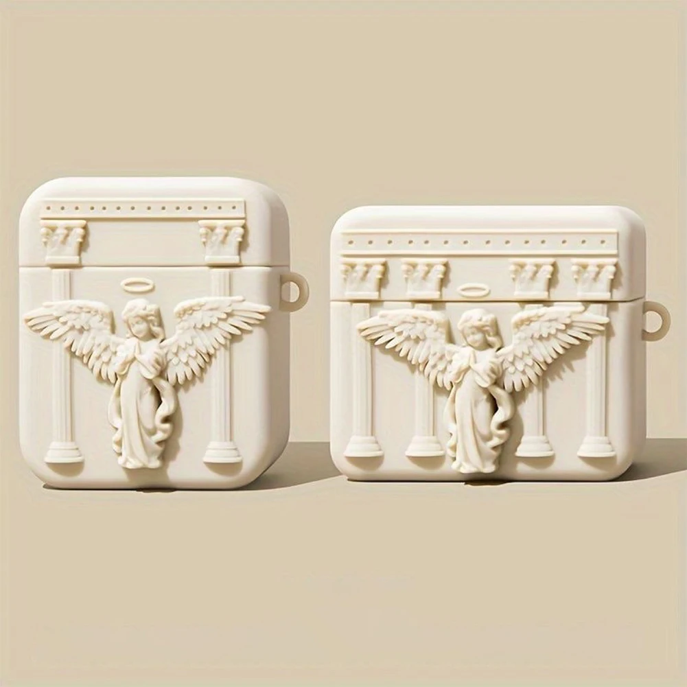 Sfe6efd55721d4fb6897ebc2911d2f85ah.webp Cute 3D Prayer Angel Silicone Earphone Case For Airpods 3 2 1 Wireless Charging Protective Shell Soft Cover For Airpods Pro 1 2