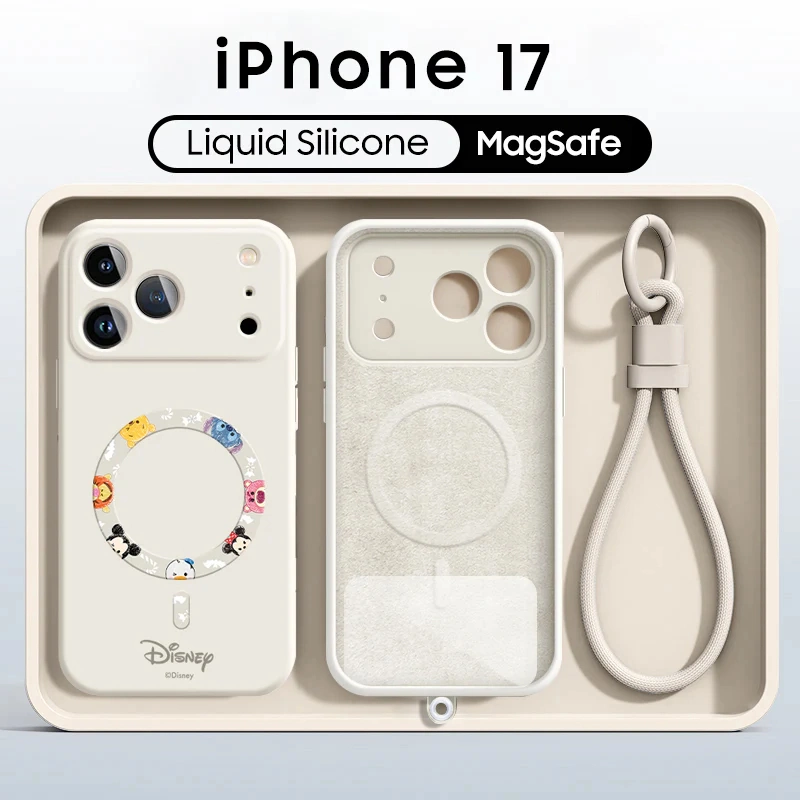 d92e076f69cb1a6f81c9bab8cd8f57a2 iPhone Lanyard Series | Cartoon Mouse Duck Liquid Silicone MagSafe Phone Case