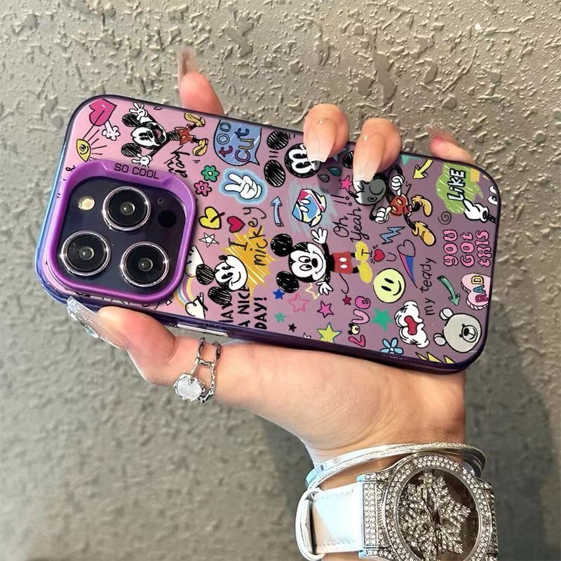 img_1355 Graffiti Art Mouse Mick Lens Protection Case For iPhone 17 Air 16 15 14 13 12 11 Pro Max Mini Plus 16E Cover