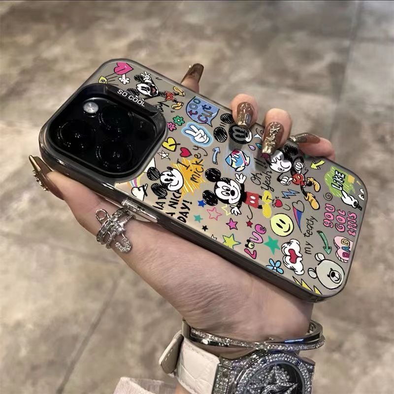 img_1358 Graffiti Art Mouse Mick Lens Protection Case For iPhone 17 Air 16 15 14 13 12 11 Pro Max Mini Plus 16E Cover