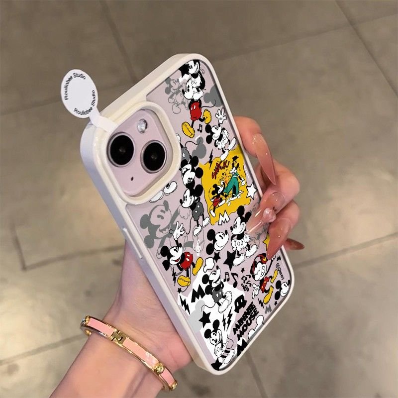Cartoon Mick Mouse Design Clear iPhone Case
