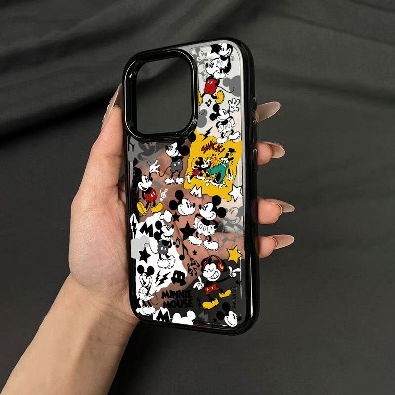 Cartoon Mick Mouse Design Clear iPhone Case