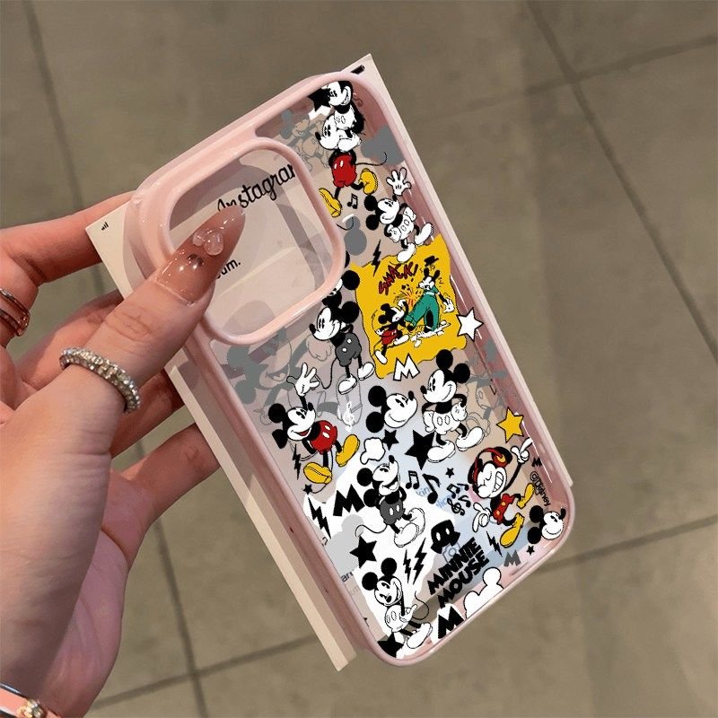Cartoon Mick Mouse Design Clear iPhone Case
