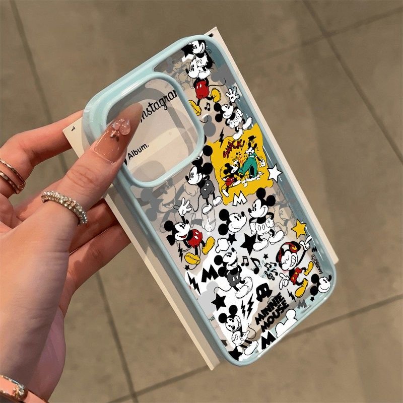 Cartoon Mick Mouse Design Clear iPhone Case