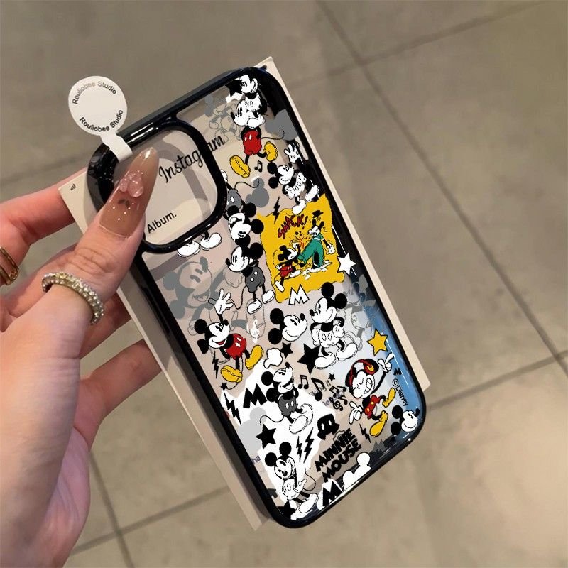 Cartoon Mick Mouse Design Clear iPhone Case