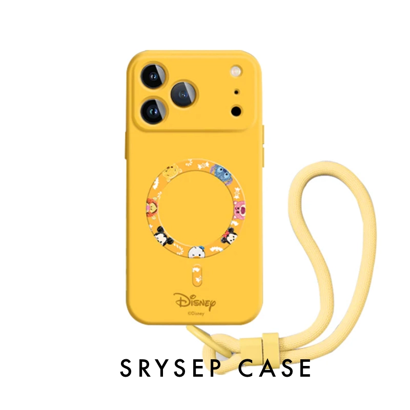 sdfgdg04 iPhone Lanyard Series | Cartoon Mouse Duck Liquid Silicone MagSafe Phone Case